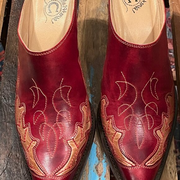 Size 9 by Lucchese Charlie 1 Horse slip on boots so cute - Picture 2 of 14